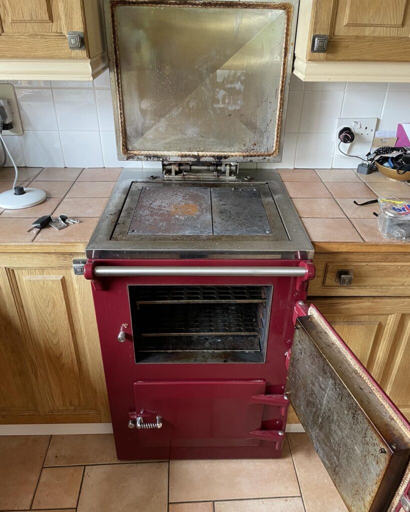 red aga cooker cleaning ware-4